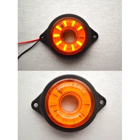 2x 24V LED Running Amber 10 LEDs Side Marker Lights Truck Trailer Van Lorry