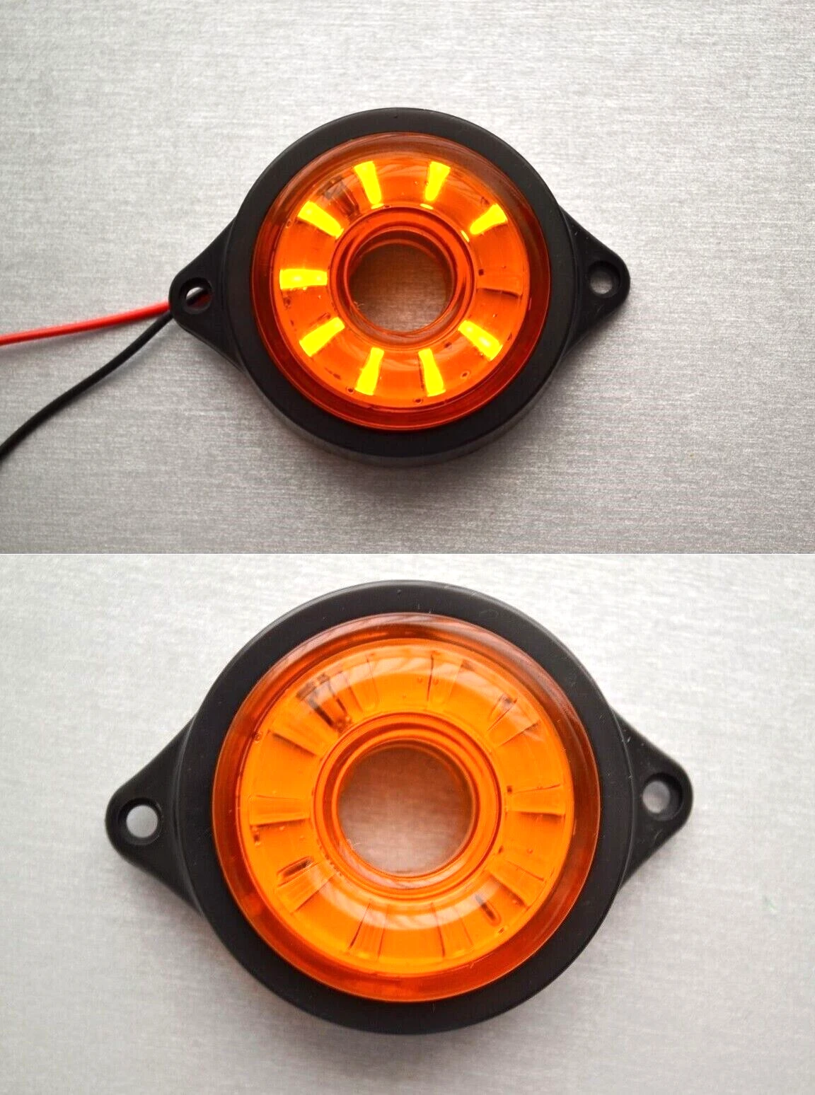 2x 24V LED Running Amber 10 LEDs Side Marker Lights Truck Trailer Van Lorry