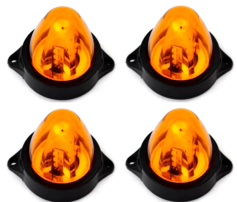 4 x 12V LED Amber Rotating Spinning Side Marker Lamps for Scania DAF MAN Renault