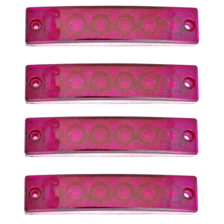 4x 12V LED Violet Side Front Rear Marker Lights Truck Lorry Bus Camper Caravan