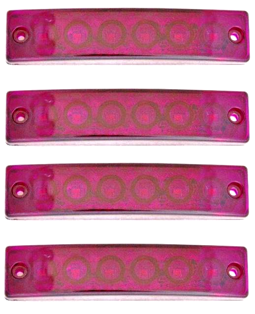 4x 12V LED Violet Side Front Rear Marker Lights Truck Lorry Bus Camper Caravan