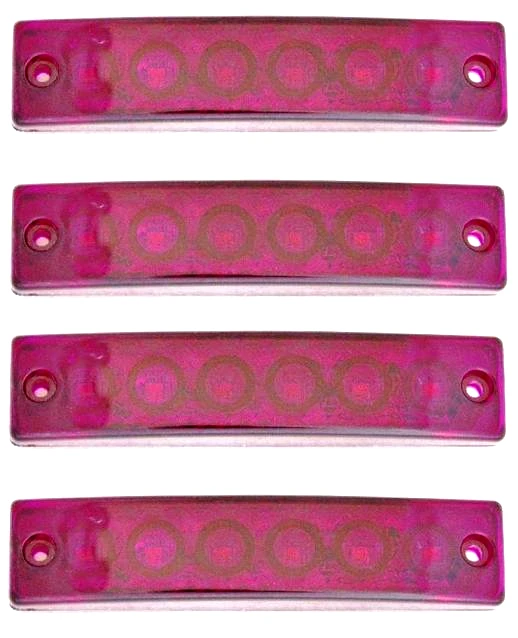 4x 12V LED Violet Side Front Rear Marker Lights Truck Lorry Bus Camper Caravan