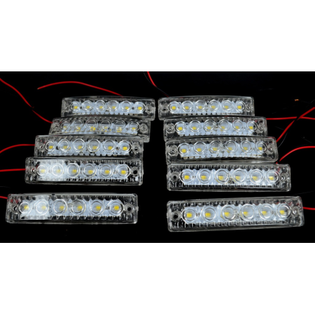 Set of 8x White 24V LED Front Position Marker Lights for Scania MAN DAF Iveco