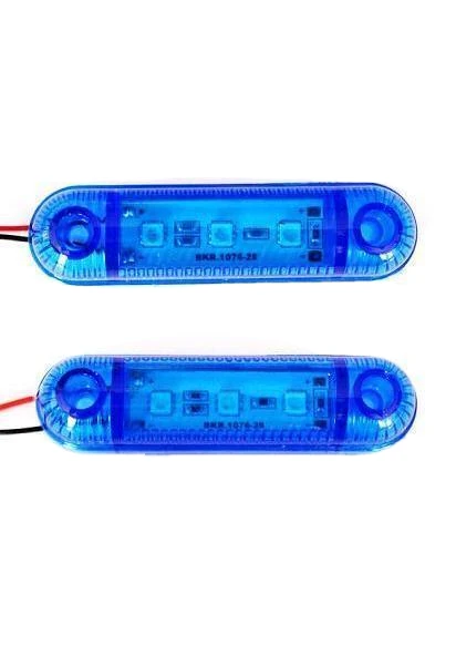2 x 12V LED BLUE Side Marker Lights Truck Lorry Van Camper Bus Pickup Caravan