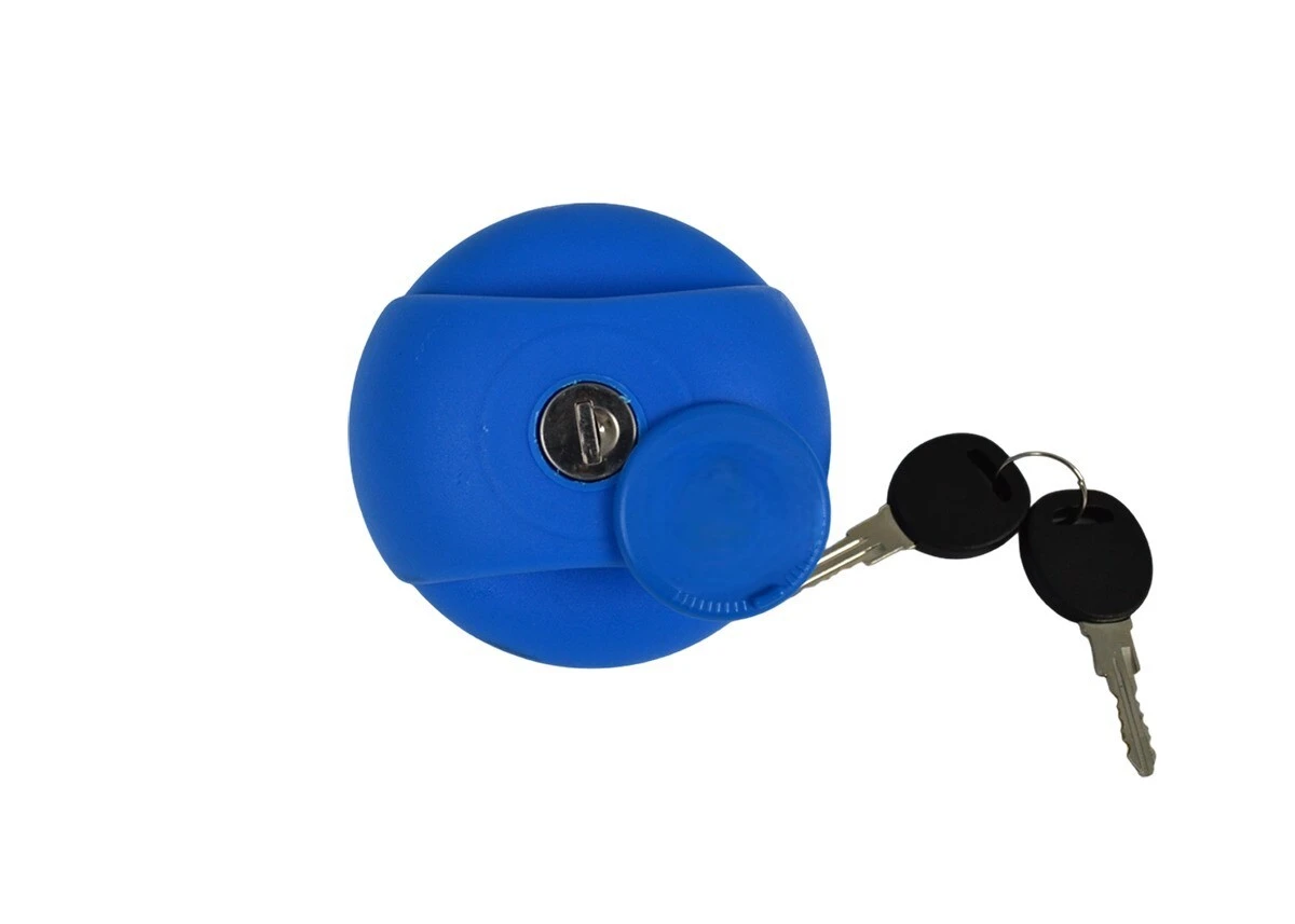 60mm AdBlue Fuel Tank Cap Lorry Truck HGV Cap with 2 Keys blue plastic