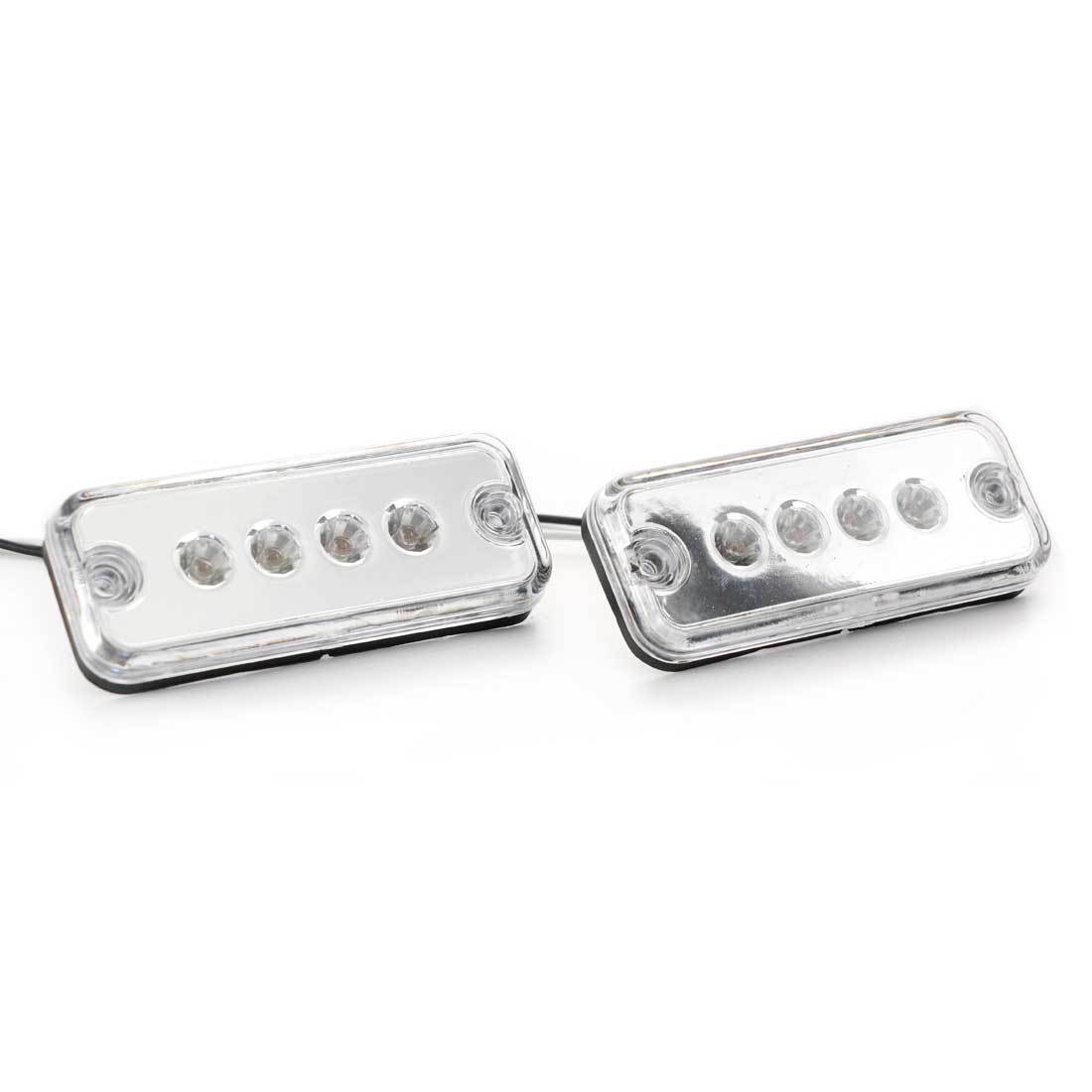 8 pcs White LED Side Marker Lights 12 24V ardillion