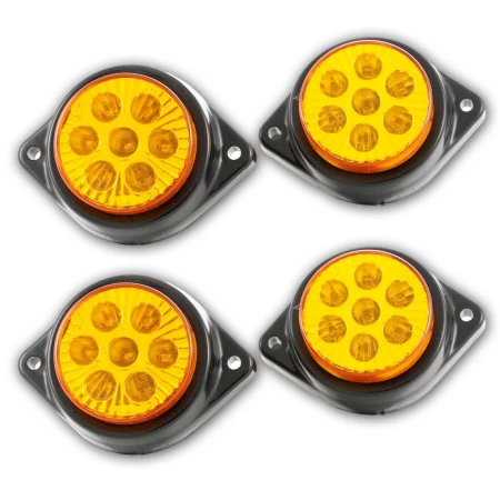 12V Amber Side Marker Lights 7 LEDs