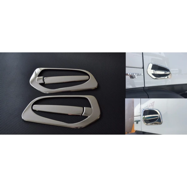 Stainless Steel Door Handle Covers for Mercedes Actros MP4 Mirror Polished Decor