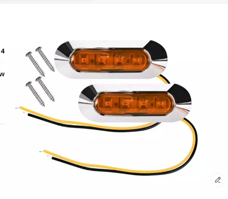 LED 12V Side Amber Marker Lights
