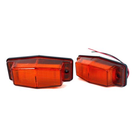 Orange Side Marker Lights 2x Indicator Lamps 12V/24V Universal Fit