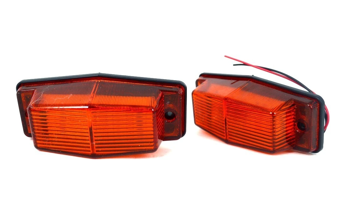 Orange Side Marker Lights 2x Indicator Lamps 12V/24V Universal Fit