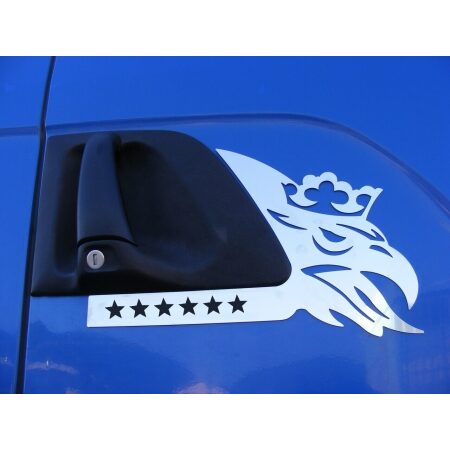 Left + Right Mirror Stainless Steel Door panel decorations for Scania 2004/16