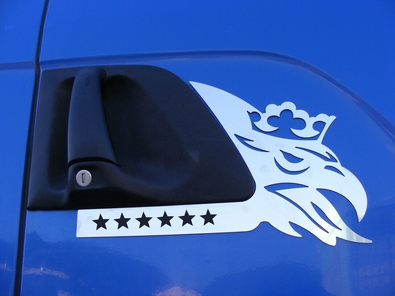 Left + Right Mirror Stainless Steel Door panel decorations for Scania 2004/16