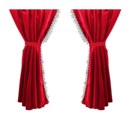 Red Left + Right Curtains and Decors for Renault Trucks Gama T / K / C /