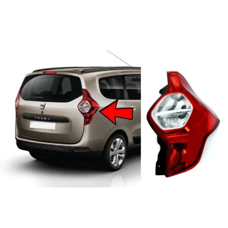 Right Rear Tail Light Lamp for Dacia Lodgy 2012+ Without Bulbs