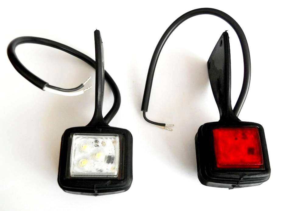 2× 12V-24V Universal LED Pendant Side Marker Lamps – Truck, Trailer & Van