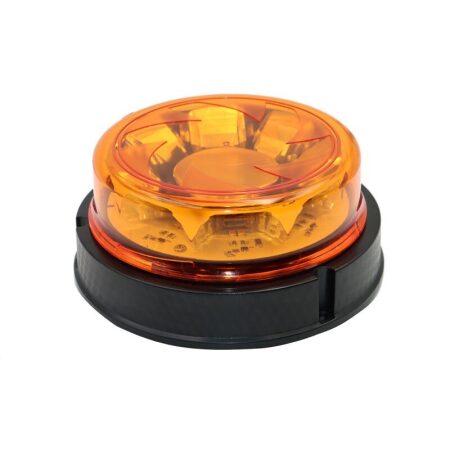 12V/24V LED Orange Emergency Beacon Light – 6 Functions for Truck, Van & Tractor