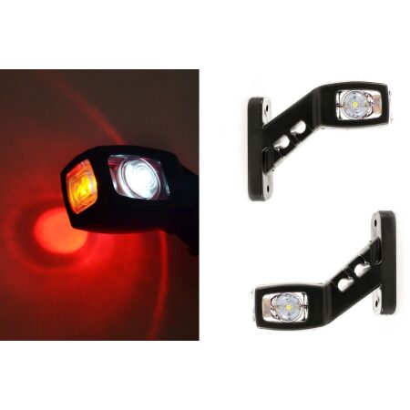 2x 12/24V LED Side Marker Lights Red/White/Orange for Trailer, Chassis, Van, Lorry, Truck