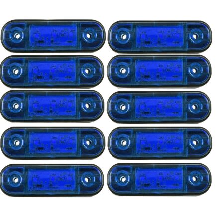 10x 12/24V LED Mini Blue Position Marker Lamps for Trucks, Lorries, Cars & Vans
