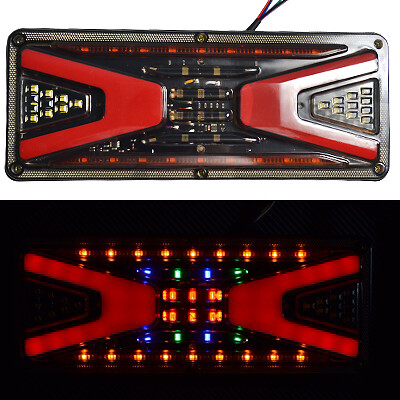 2pcs 12–24V LED Neon Rear Tail Lights for Truck, Van, Bus, Camper, Lorry