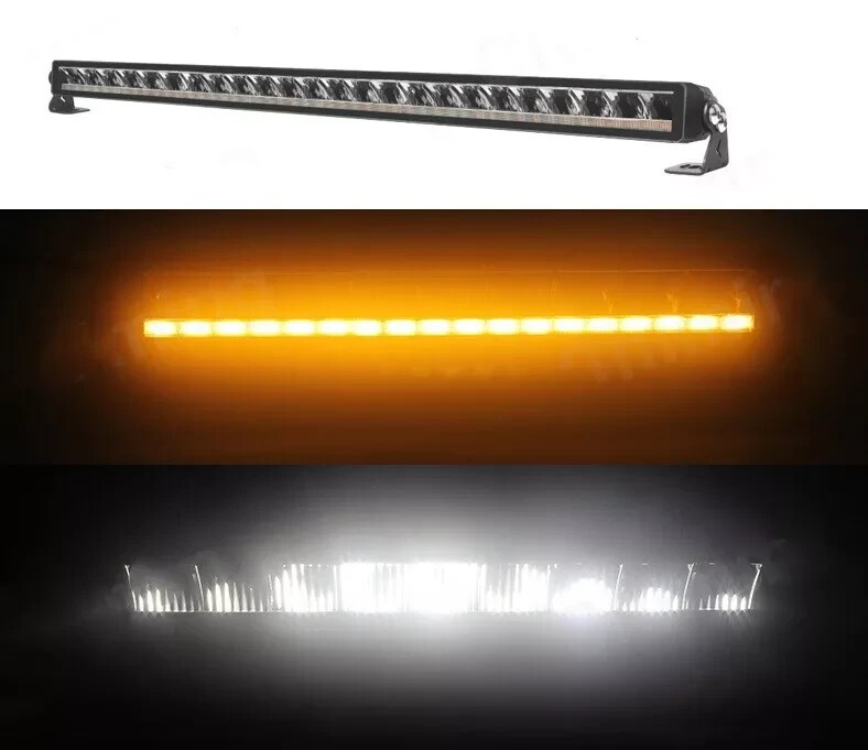 32’’ LED Light Bar White/Amber – Strobe & Position Lamp for Car, Truck, ATV & SUV E-MARK