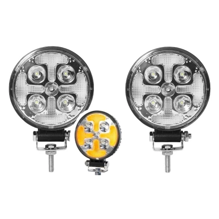 2x 12V-24V LED White+Amber DRL Work Lamps Combo Lights Truck Car Trailer ATV