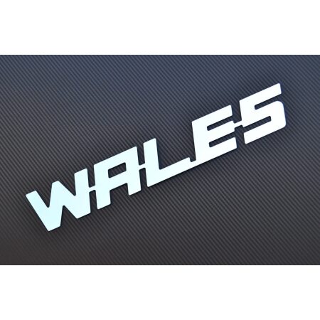 WALES Sign – Polished Stainless Steel Front Decoration for SCANIA Trucks, Vans, Lorries & Tippers (430x67mm)