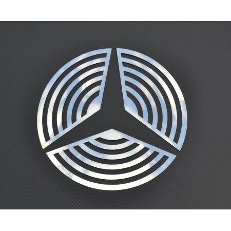 for Mercedes Actros MP4 (up to 2018) Surround Badge – Mirror Polished Stainless Steel Front Emblem Trim (3pcs Set)