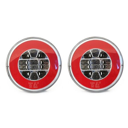 2x LED Rear Tail Brake Indicator Lights 12V/24V – Fit Scania, Volvo, DAF, MAN, Renault, Mercedes, Scania, etc.