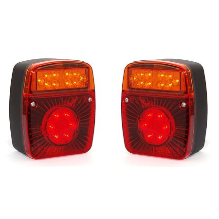 2x 12–24V Rear Tail LED Lights – Compatible with Scania, Volvo, Renault, Ford, DAF, MAN