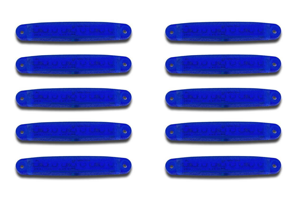 10x 24V 9 SMD Blue LED Side Marker Parking Lights for Mercedes, MAN, DAF Trucks