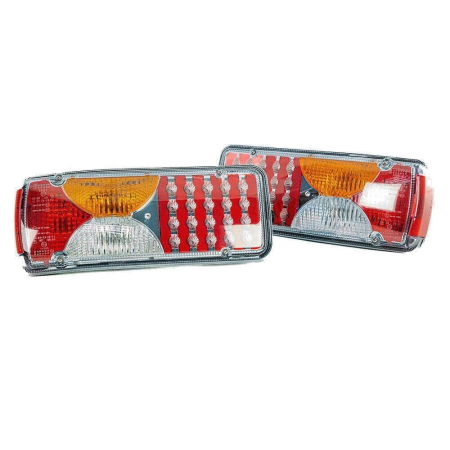 Set of 2 LED Tail Lights 12/24V – E-Marked, 6-Function for MAN TGX, TGA & TGM