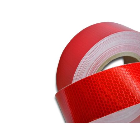 50m Red Reflective Tape 55mm ECE104 Vinyl Sticker for Bus, Recovery & Special Trucks