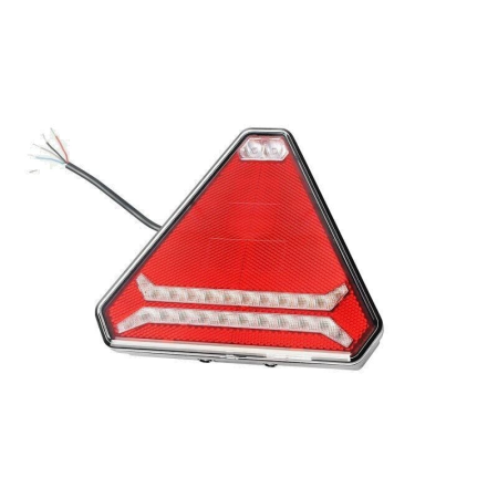 Universal Rear Left LED Triangle Combination Light 12/24V for Trailer & Chassis