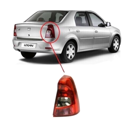 Right Side Rear Tail Light Lamp Compatible with Dacia Logan 2008–2012 Featuring Socket | OEM Part