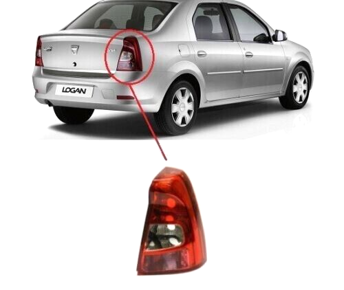 Right Side Rear Tail Light Lamp Compatible with Dacia Logan 2008–2012 Featuring Socket | OEM Part