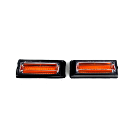 Pair of 12V/24V Rear Side Orange Recovery Lights Compatible with Bus, Mini Trucks, Trucks, Caravan