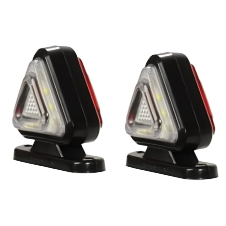 2x 12V/24V LED Side Marker Lights for Truck, Trailer, Van, Lorry & Cars Chassis