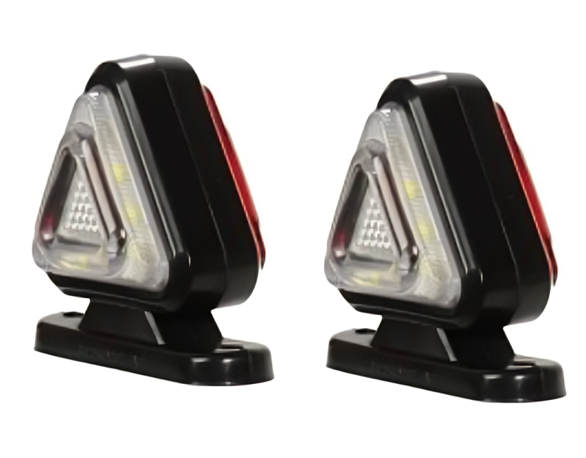 2x 12V/24V LED Side Marker Lights for Truck, Trailer, Van, Lorry & Cars Chassis