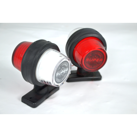 12–24V Super LED Neon Side Marker Lights – Red & White, Set of 2 for Vans, Truck,Lorry, Van