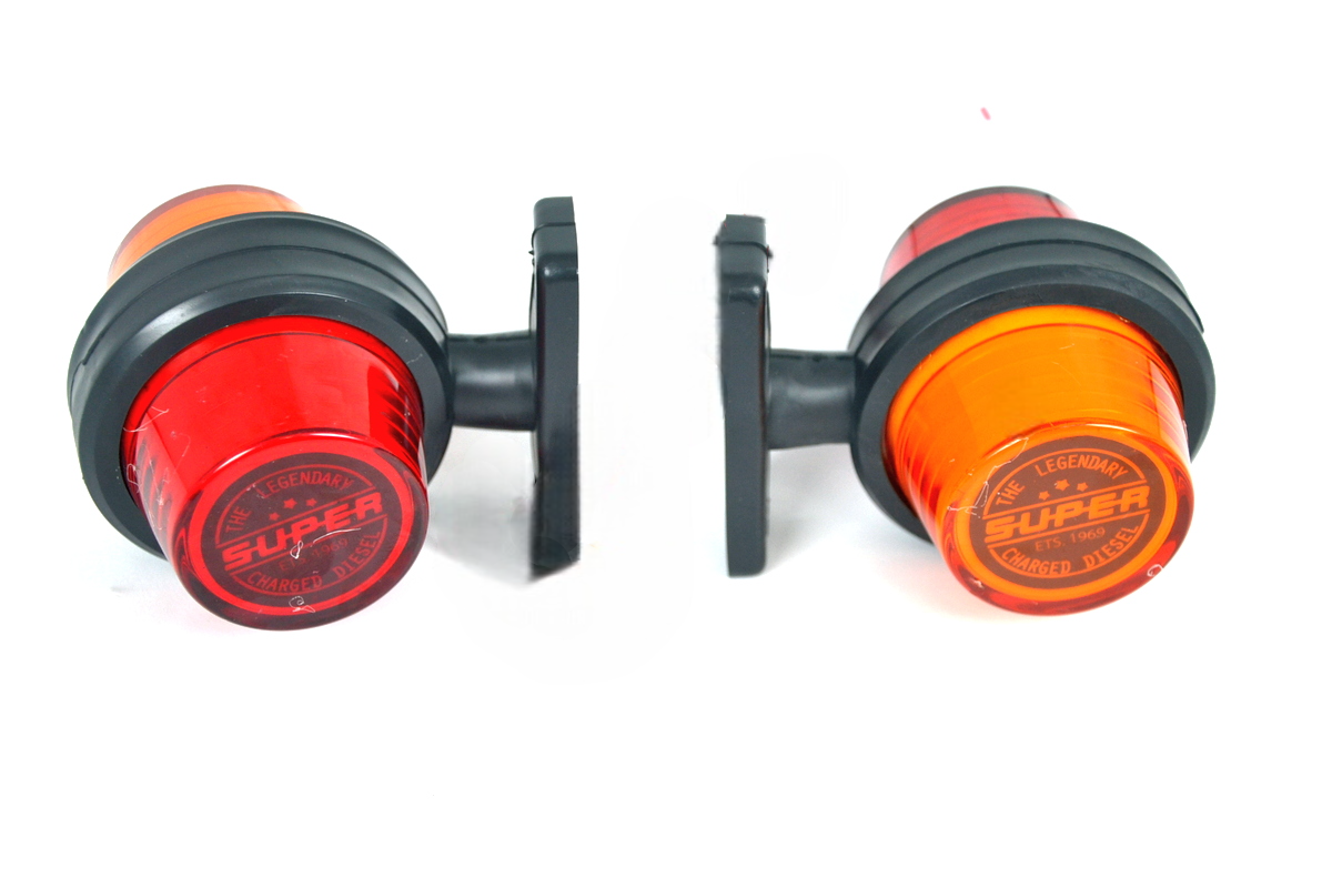 2x 12–24V Super LED Rear Side Marker Lights Red/Amber Neon for Van & Lorry