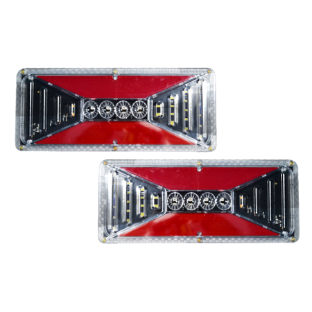 2x 12/24V LED Rear Tail Lights Lamps for Truck, Trailer, Lorry, Camper, Van, Bus