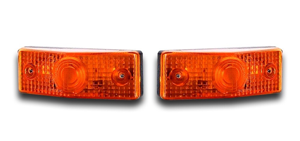2 pcs Amber Side Marker Lights (12/24V) – CE & E-Marked Multi-Volt Horsebox, Motorhome, Lorry
