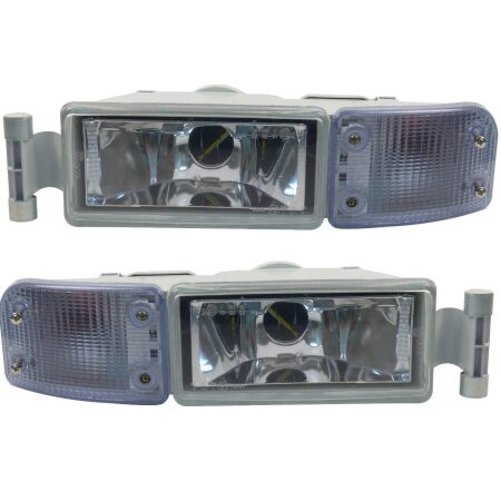 Right Left Front Fog Lights with Clear Indicator for MAN TGA TGL TGM 2000–2009