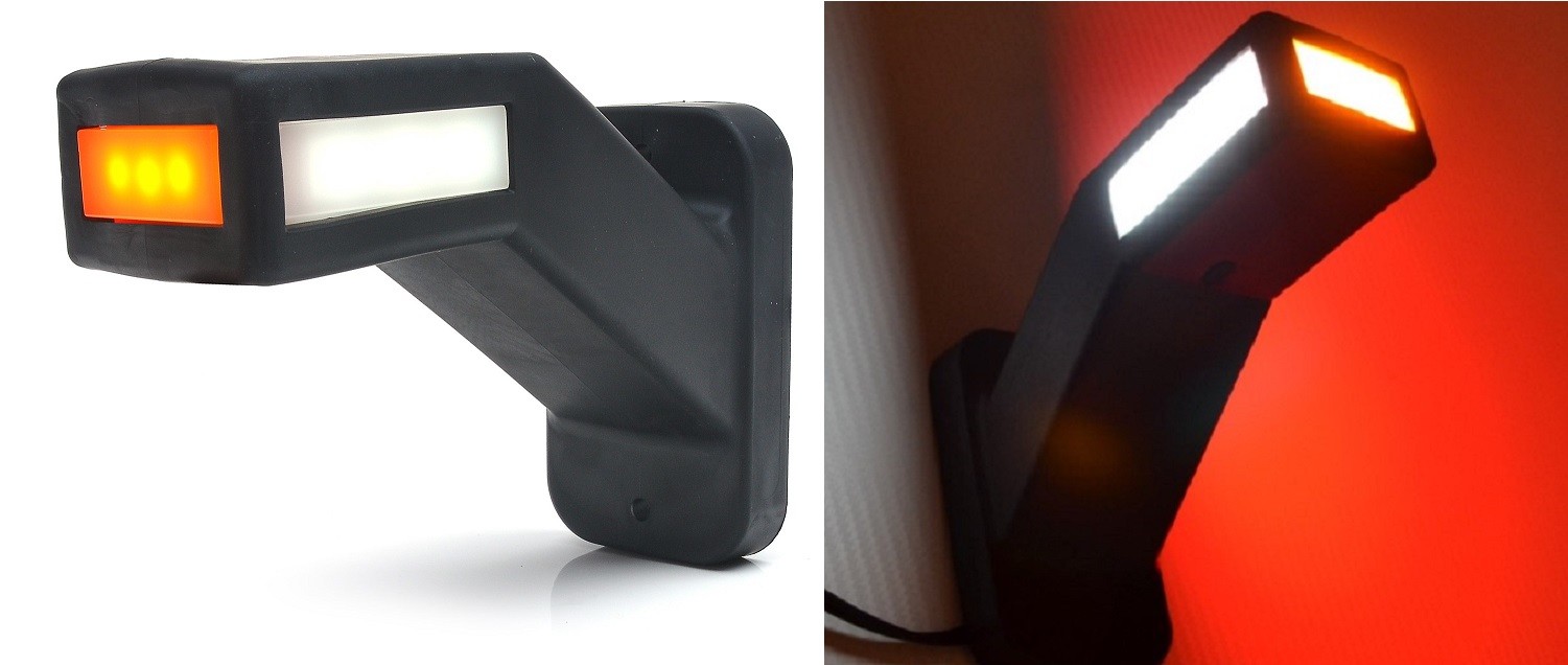 2PCS Universal 12–24V LED Rear Side Position Corner Lights – Truck, Trailer, Lorry & Bus