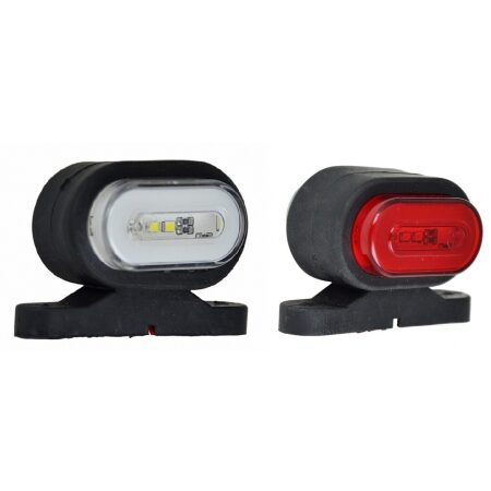 2× Universal 12V/24V LED Side Marker Lights for Trailer, Truck, Caravan & Van