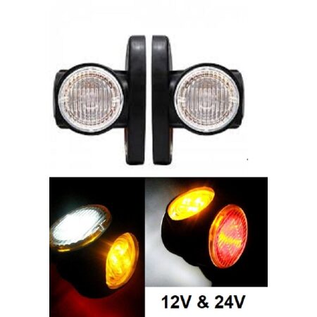 2 pcs 24V LED Side Marker Lamps – Truck, Trailer, Van & Lorry