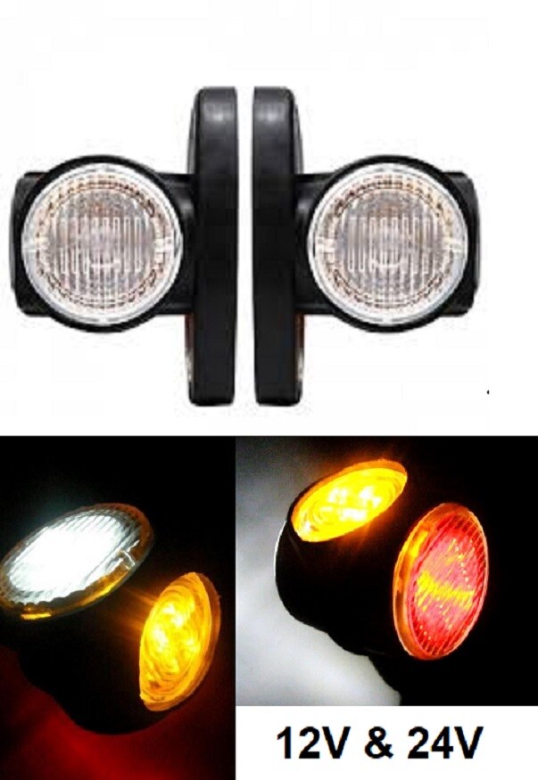 2 pcs 24V LED Side Marker Lamps – Truck, Trailer, Van & Lorry