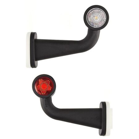 2× 12–24V LED Red/White Rear Side Marker Lights – Truck, Trailer, Van & Lorry