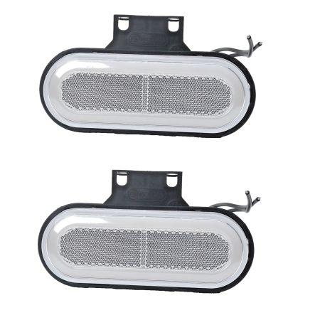 2× Universal 12–24V White Neon LED Marker Lamps, ADR Certified for Truck Lorry Vav Bus